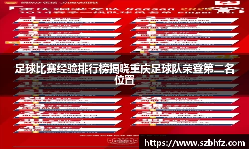 足球比赛经验排行榜揭晓重庆足球队荣登第二名位置