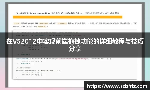 在VS2012中实现前端拖拽功能的详细教程与技巧分享
